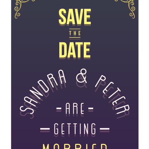 Save the date card