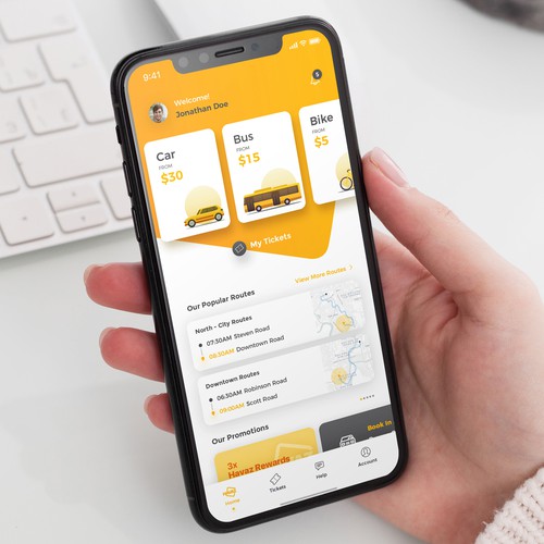 Transport Mobile App Design