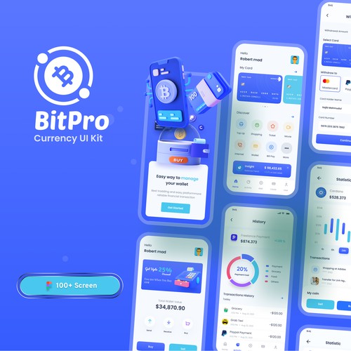 Bitpro Currency and Banking app design