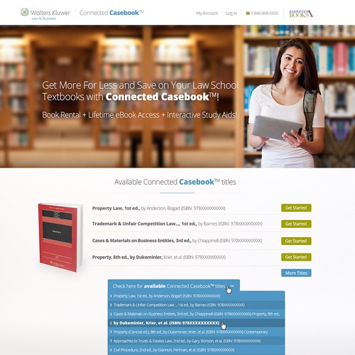 Law School Textbook Program Landing Page