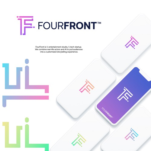 Fresh and techy logo for FourFront