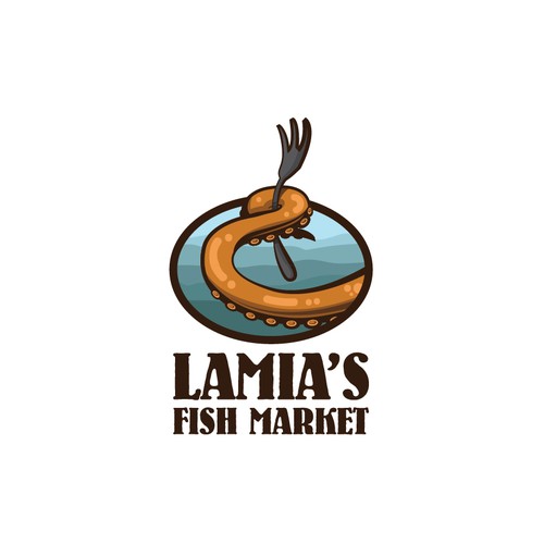 Edgy logo concept for an edgy seafood restaurant