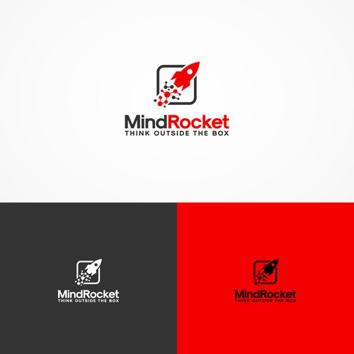 Simple logo concept for Mind Rocket "Think Outside The Box"