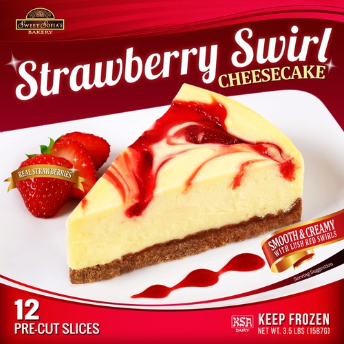 Strawberry Swirl Cheesecake Package Design