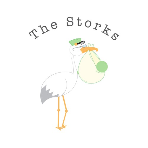Children's Stork Logo Design