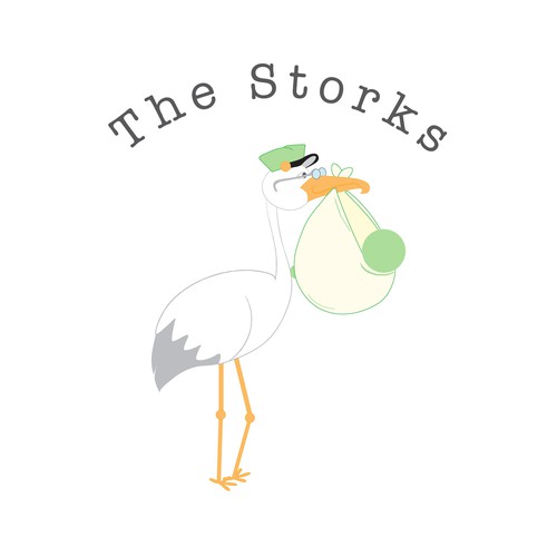 Children's Stork Logo Design