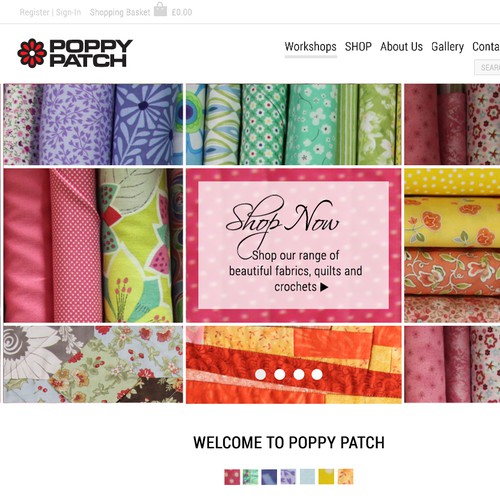 Patchwork & Quilt Co. Home Page Design