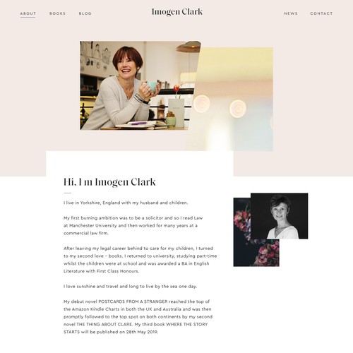 Website for author Imogen Clark