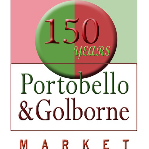 Portobello & Golborne Road market "150 years" celebrations logo