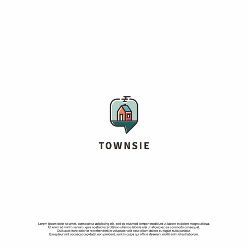 Flat Style Logo for Townsie