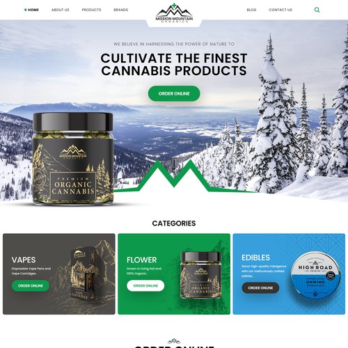 Dispensary Website Design - Upscale Ski Town