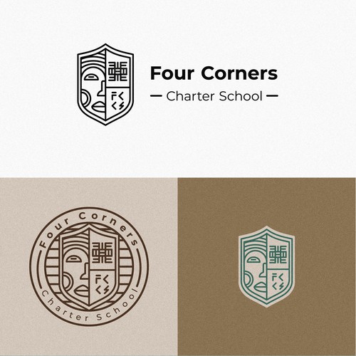 Logo for a culture rich african charter school