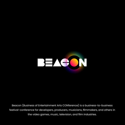 Strong bold colorful logo for beacon entertainment