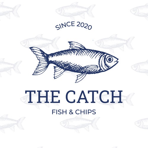 Modern but celebrating the past, logo for fish and chip business