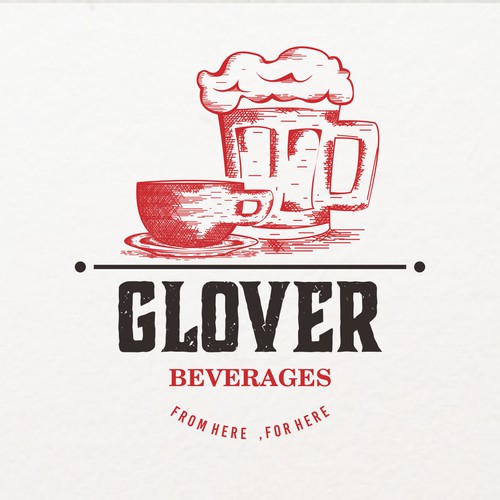 "Glover" Coffee and Beer logo design