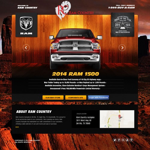 Create a landing page for www.RAMCOUNTRY.com - Texas Truck Dealership