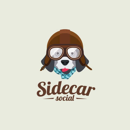 Playful logo with dog