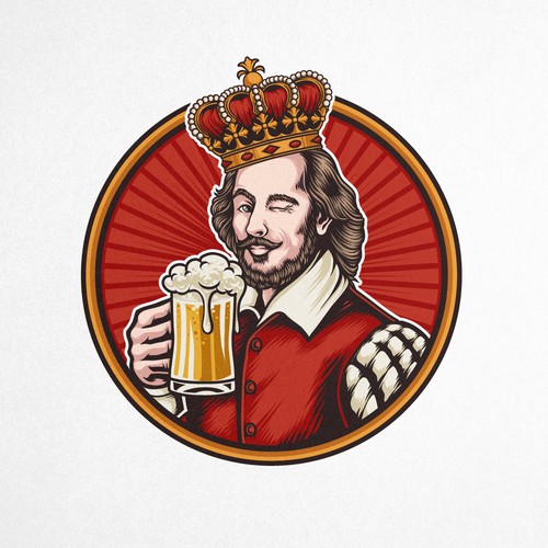 logo concept for Drunk Shakespeare