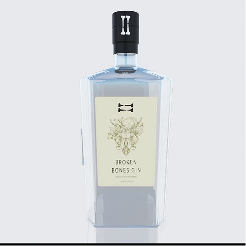 Gin Bottle 3D Design