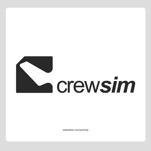 Logo concept for an eSIM company that connects commercial airline crew