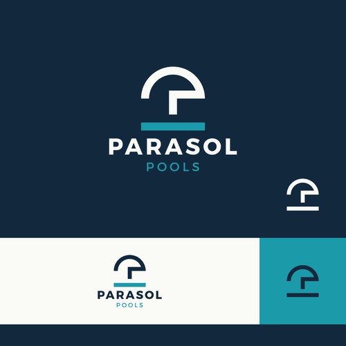 Bold logo for a pool cleaning compony.