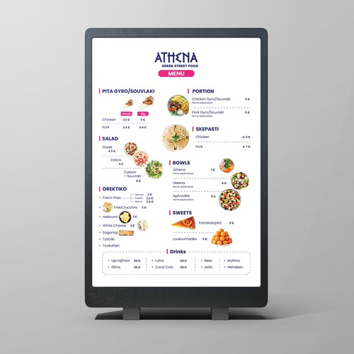  LED Backlit Poster & Table Menu Design