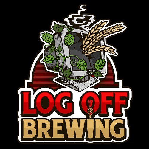 Design an innovative logo for a new craft brewery - LogOff Brewing