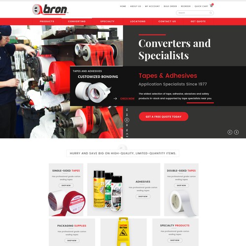 Bron Tape Web Design
