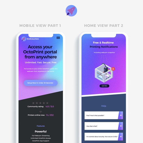 Printing website mobile view