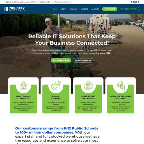 Modern IT Services Website Design