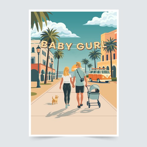 Illustrated Baby Shower Invitation