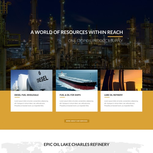 Industry Oil Company Website Homepage Design