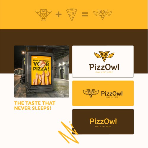 Logo and brand identity for a pizzeria