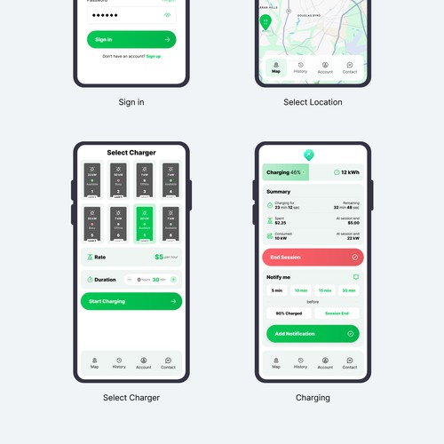 EV Charging Mobile UI