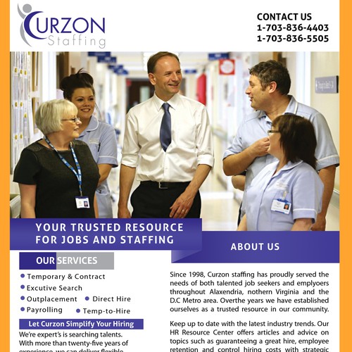 Create a Reusable Postcard/Flyer Template for Curzon Staffing