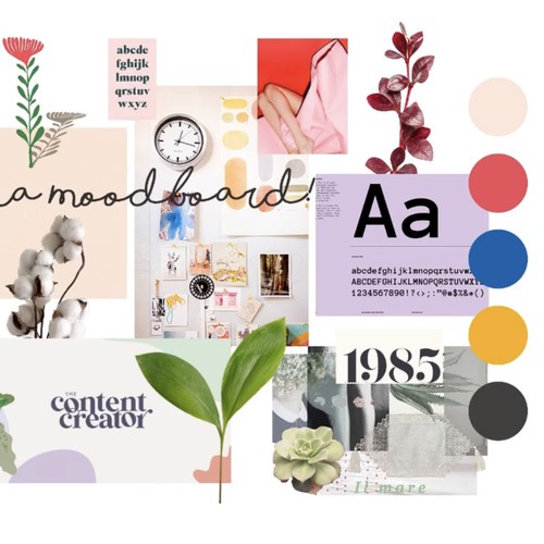 Moodboard, palette and colori design 