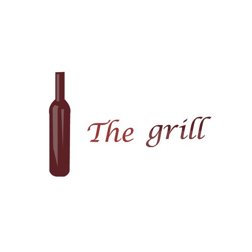 logo design for The grill with red bottle