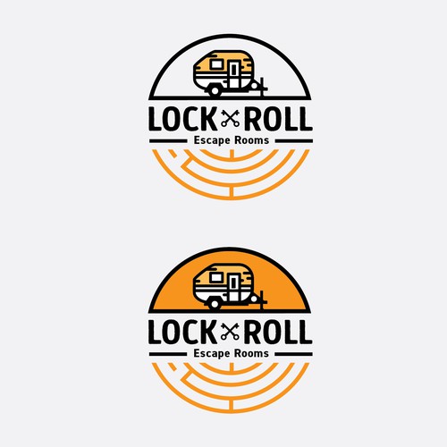 Lock and Roll Escape Room Logo Design