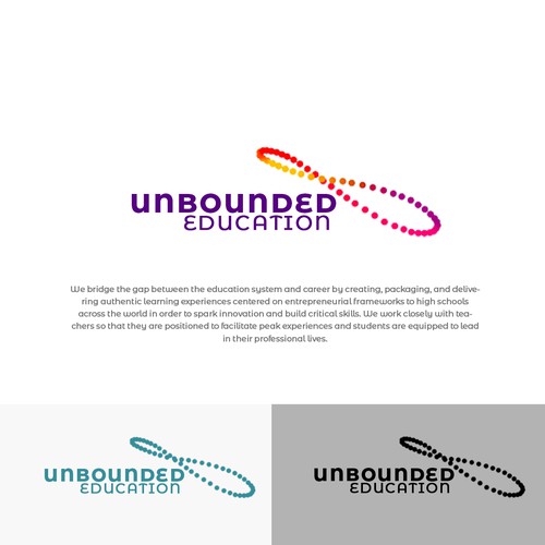 MINIMAL LOGO DESIGN FOR UNBOUNDED EDUCATION