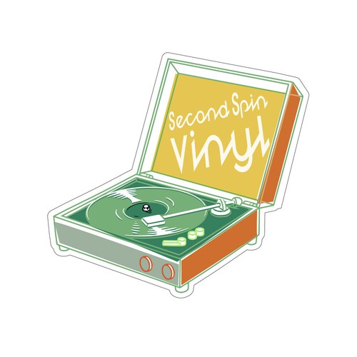 Logo concept for a second hand Vinyl shop