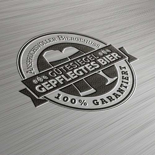 Logo-Design: Gütesiegel Gepflegtes Bier