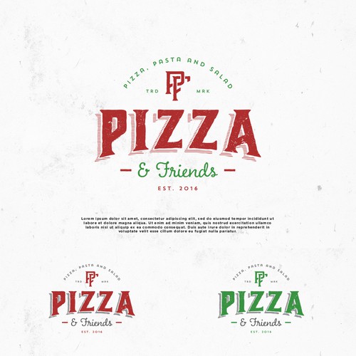 Logo design for Pizza & Friends