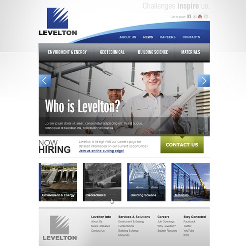 Team of professional engineers, scientists & technologists looking for a new website