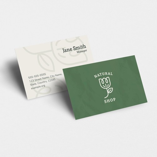 Natural Shop Brand Identity & Business Card