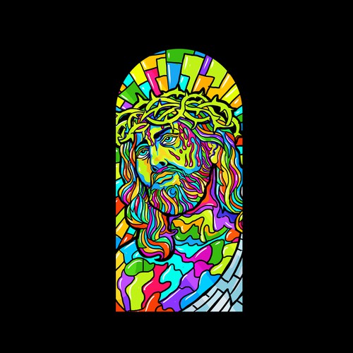 stain-glass design 