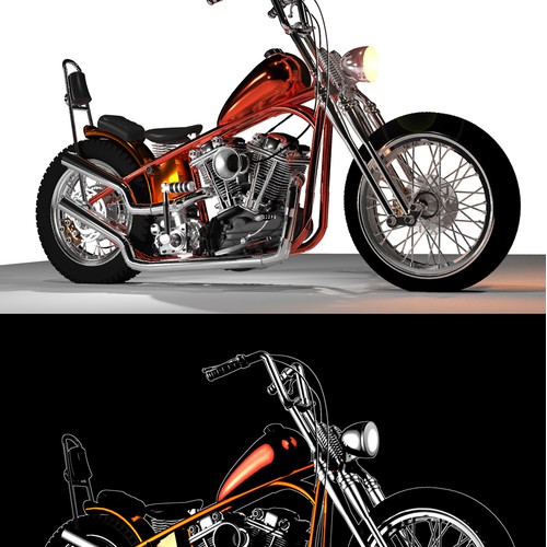 Harley Davidson Knucklehead chopper