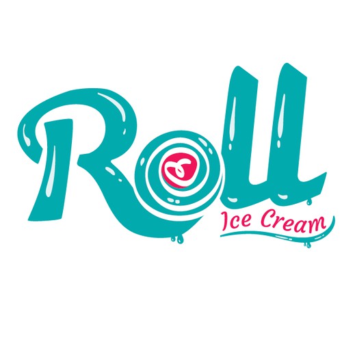 Roll Ice Cream Logo