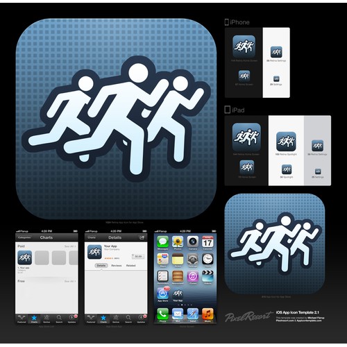 Icon design for social app for runners