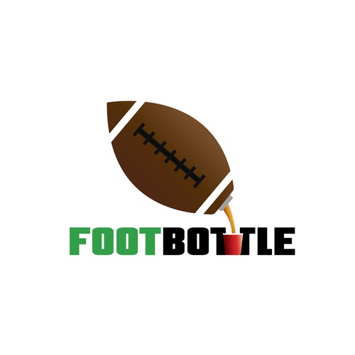 Unique Football/drink product logo