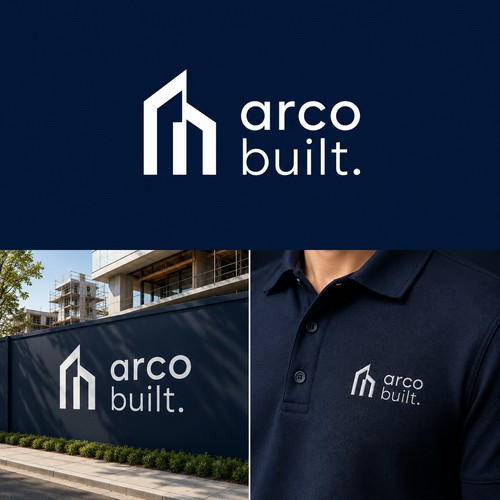 Modern Geometric Construction Logo Concept